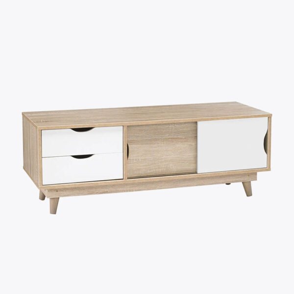 Scandi Oak TV Unit White