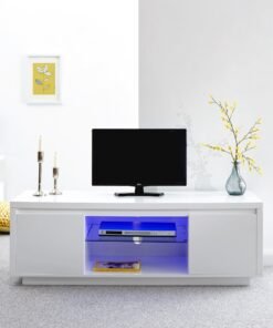 Polar High Gloss Led Large Tv Unit White