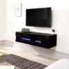 Galicia 120Cm Wall Tv Unit With Led Black
