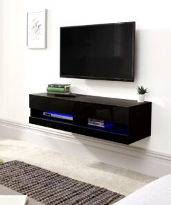 Galicia 120Cm Wall Tv Unit With Led Black