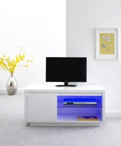 Polar High Gloss Led Tv Unit White