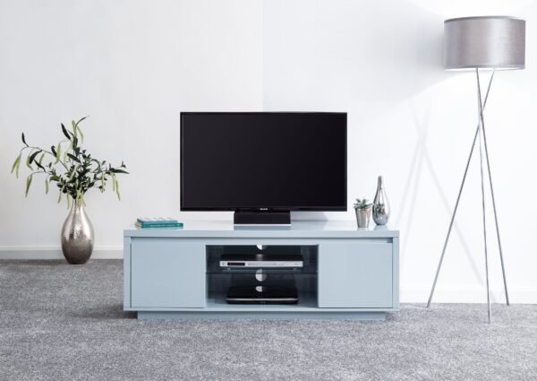 Polar High Gloss Led Large Tv Unit Grey