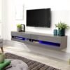Galicia 180Cm Wall Tv Unit With Led Grey