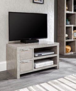 Bloc 2 Drawer Tv Unit Concrete