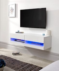 Galicia 120Cm Wall Tv Unit With Led White